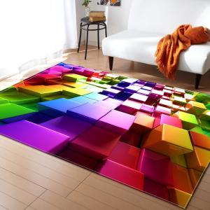 China 3D living room carpet, bedroom, dining room floor mat, door mat, pattern size customizable on sale