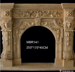 China Marble Surround Fireplace Mantel Flower Statue Indoor Used wholesale