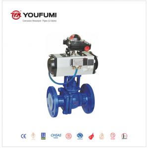 China PFA Lined 2 Pieces Pneumatic Ball Valve for Chemical Flow Control wholesale