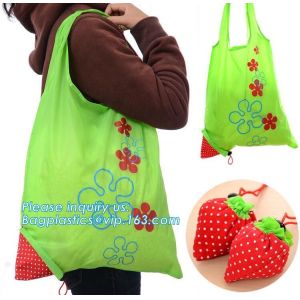 China Custom Recyclable Foldable Polyester Shopping Bag with any pattern,Various Fabric and Pattern reusable polyester shoppin wholesale