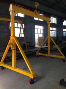 China Adjustable Height Portable Gantry Crane , Foldable Gantry Crane With 4 Wheels on sale