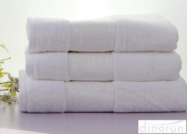 Quality 60g White Hand Wash Towels / Organic Cotton Towels For Hotel / Restaurant for sale