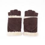 Touch screen multifunctional sheep skins mitten leather mittens with fingers