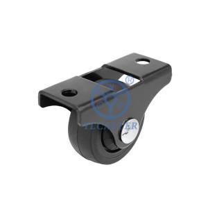 China 32mm Furniture Casters Electrophoretic Bracket Black TPR Silent Non Rotating Casters wholesale