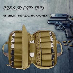 China Pistol Hand Gun Small Tactical Gun Bag Waterproof Khaki Magazine Storage 16x12x9&quot; wholesale