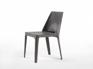 China Elegantly Contrasted Isabel Fiberglass Dining Chair With Modern Fabrics Coverings wholesale