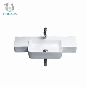 China CUPC Larger Bathroom Wall Hung Basin With Overflow Ceramic Glazed 880*395*435mm wholesale