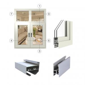 China 6063 Sand Silver Anodized Aluminium Sliding Windows Frame For Building Aluminum Window Profiles wholesale
