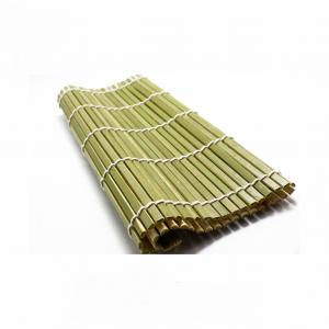 China Green Natural 24cm 27cm Sushi Bamboo Rolling Mat Heat Resistant on sale