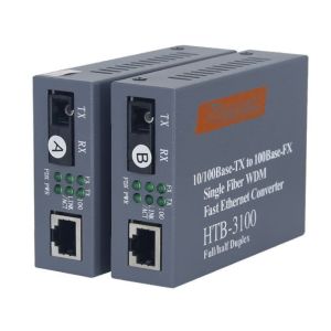 Single Mode Fiber Optical Transceiver 100m HTB-3100A/B Conversion Device SC Interface