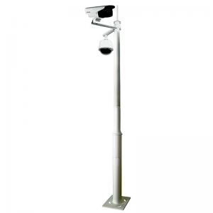 China 6m 20m Galvanized Steel Outdoor Security Camera Pole Low Carbon on sale