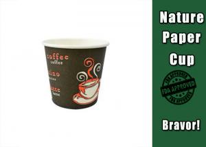 China Disposable 4 Oz Paper Espresso Cups , Hot Beverage Cups With Lids Beautiful Design on sale