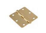 Pure Brass Flat Cabinet Door Hinges With Round Corner And Ball Bearing 3"/4