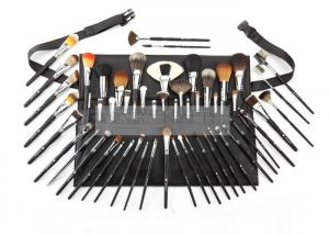 China Professional Classic Black Makeup Brush Collection Set With Brush Belt wholesale