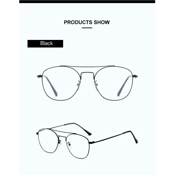 Titanium Multifocal Metal Frame Aviator No Line Progressive Reading Glasses Clear Lens Tortoise Acetate