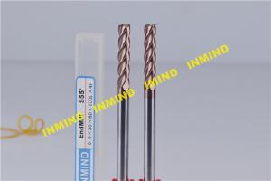 China 6mm * 25 * 100L Extra Long Cnc End Mill Bits For Steel , SiN Coating , Long Tool Life wholesale