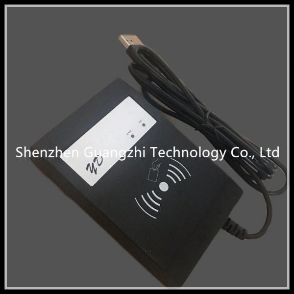 Quality Black Rfid Card Reader 13.56mhz Long Range , Contactless Card Reader With Buzzer for sale