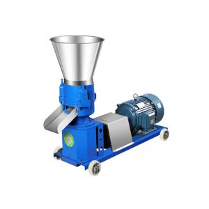 China Flat Die Poultry Feed Pellet Machine 220V Electricity Motor 100-300 Kgs/H wholesale