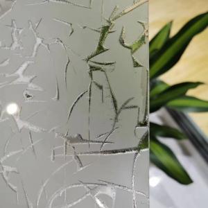 China 5mm 12mm colorless Satin Acid Etched Glass Textured on sale