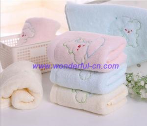 China Custom blue and pink and yellow embroidered hand towels wholesale