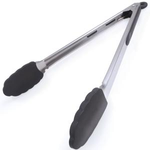 China Kitchen Tongs (INCREDIBLY DURABLE STAINLESS STEEL) Silicone Tips & Ergonomic Soft Grips Perfect Cooking Utensil on sale