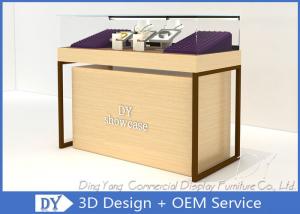 China Customized Wood Jewelry Store Showcases With Large Removable Storage on sale