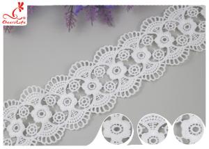 China Decorative Knitted Water Soluble Cotton Lace Trim For Wedding Dresses wholesale