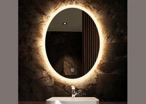 China Hotel Decoration Oval Bathroom Vanity Mirrors Wall Mounted With Smart Touch Switch wholesale