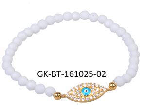 China Female custom made special design evil eye bracelet, agate beads bracelet for gift, party, wedding wholesale