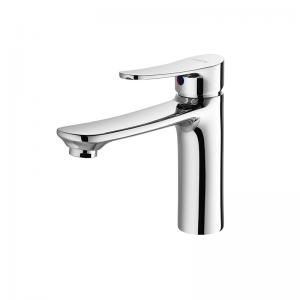 China Brass Chrome Faucet Single Handle Hot Cold Water Tap Mixer Modern Washroom Toilet Basin Faucets wholesale