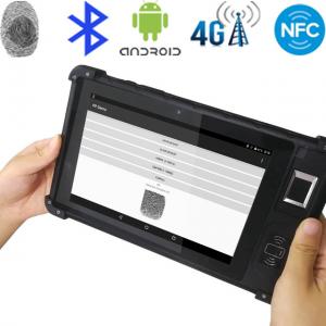 China 8 INCH 2+16G 4G SIM Card Android Handheld PDA Biometric Fingerprint Reader  FP08 on sale