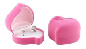 China Valentines Day Gifts Boxes Packages Velvet Ring Boxes on sale