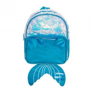 China Customized Logo Waterproof Mermaid Blue Duffel Bags Kids School Bags Backpack wholesale