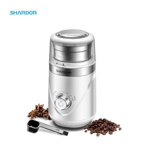 China Adjustable White Electric Coffee Bean Grinder Portable 10 Settings With Stainless Steel Bowl wholesale