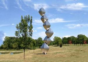 China Abstract Steel Sculpture / Stainless Steel Art Sculptures Garden Landscape Design Cubes wholesale