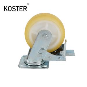 China Customized Request Heavy Duty Polypropylene Fixed Casters Wheels with Roller Bearing wholesale