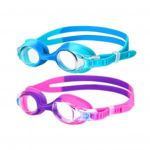 China Blue Anti Scratch Anti UV Swimming Glasses Wide View For Child wholesale