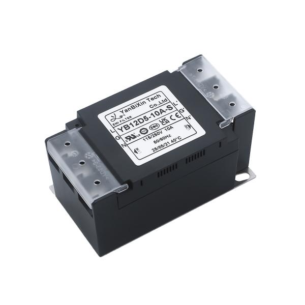 Quality YBX New Type Single-Phase Filter Safe Plastic Housing EMI/EMC Filter With Terminal Block Cover for sale