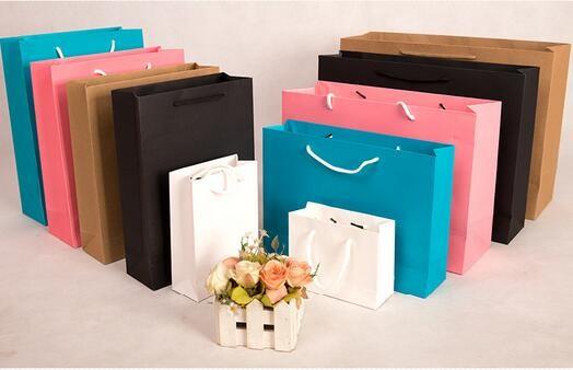 Ivory cardboard paper shopping bag any color printing any size