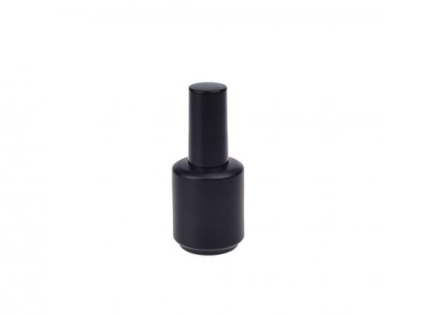 Quality black powder coating gel polish bottle thick tough coating 15ml round gel polish bottle nail polish packaging LESS MOQ for sale